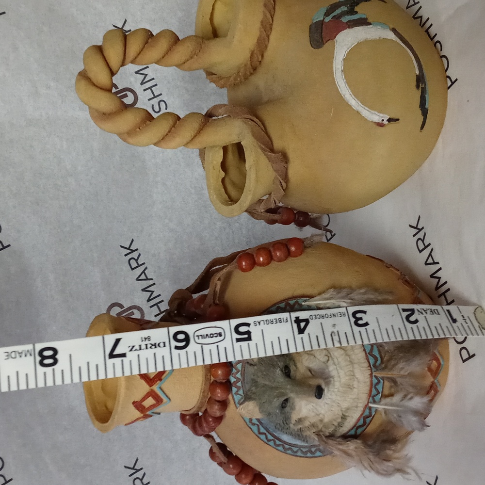 Southwest Native American Pottery Wedding Vase and Wolf Vase - Picture 7 of 7